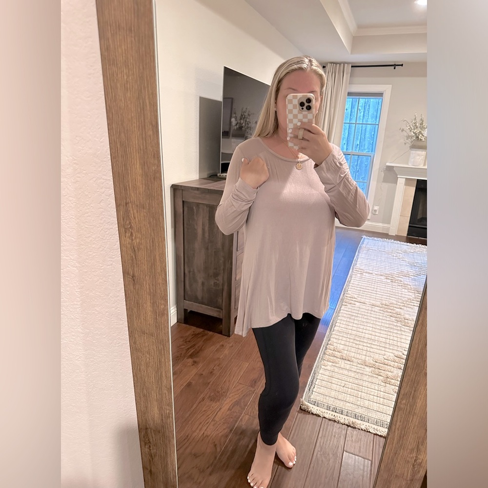 Old Navy mauve luxe long sleeve shirt